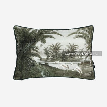 retro light luxury Jungle tiger printed cushion cover with tassle room pillowcase cover plant living room sofa decoration - east2cart.uk