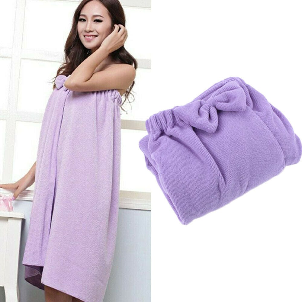 Soft Microfiber Body Wrap Towel Sarong Elasticated Beach Bath Pool SPA Shower UK - east2cart.uk