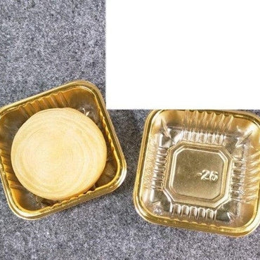 100Pcs Golden Transparent Moon Cake Box Container - east2cart.uk