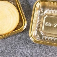 100Pcs Golden Transparent Moon Cake Box Container - east2cart.uk