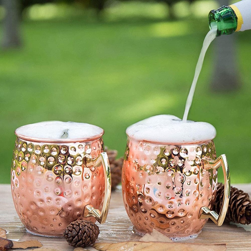 Wine Glasses Copper Goblet Juice Drink Stainless Steel Champagne Party Barware Mug Drum-Type Beer Coffe Cup Water Glass - east2cart.uk