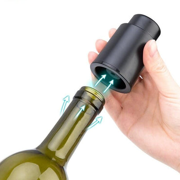 Black ABS Vacuum Wine Bottle Sealer - east2cart.uk