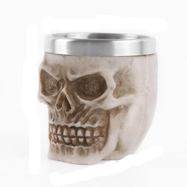 Stainless Steel 3D Skull Mug Viking Drinking Cup Resin Skull Mug Beer Tea Cups Bar Drinkware Halloween Bar Drinkware Gift - east2cart.uk