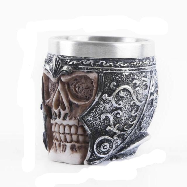 Stainless Steel 3D Skull Mug Viking Drinking Cup Resin Skull Mug Beer Tea Cups Bar Drinkware Halloween Bar Drinkware Gift - east2cart.uk