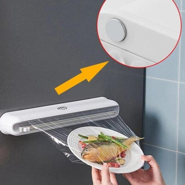 New Xiaomi Youpin Cling Film Cutting Box Wall-mounted Suction Cup Adjustable Plastic Wrap Cutter Home kitchen Food Storage - east2cart.uk