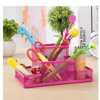 Multi-function Metal Iron desk organizer makeup storage box with drawer Stationery pen holder  Office Supplies home - east2cart.uk