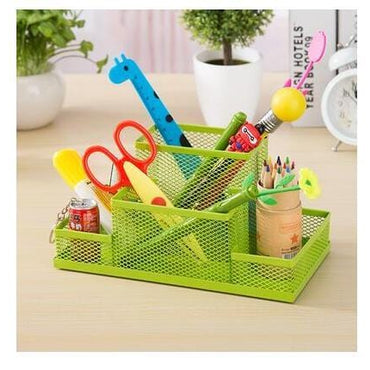 Multi-function Metal Iron desk organizer makeup storage box with drawer Stationery pen holder  Office Supplies home - east2cart.uk