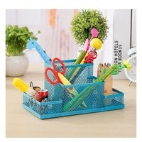 Multi-function Metal Iron desk organizer makeup storage box with drawer Stationery pen holder  Office Supplies home - east2cart.uk