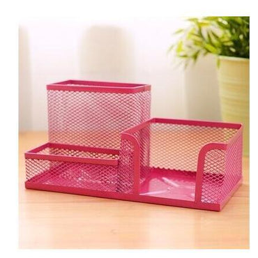 Multi-function Metal Iron desk organizer makeup storage box with drawer Stationery pen holder  Office Supplies home - east2cart.uk