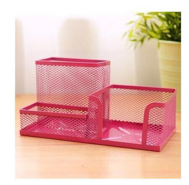 Multi-function Metal Iron desk organizer makeup storage box with drawer Stationery pen holder  Office Supplies home - east2cart.uk