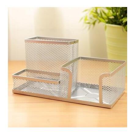 Multi-function Metal Iron desk organizer makeup storage box with drawer Stationery pen holder  Office Supplies home - east2cart.uk