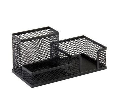 Multi-function Metal Iron desk organizer makeup storage box with drawer Stationery pen holder  Office Supplies home - east2cart.uk