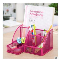 Multi-function Metal Iron desk organizer makeup storage box with drawer Stationery pen holder  Office Supplies home - east2cart.uk