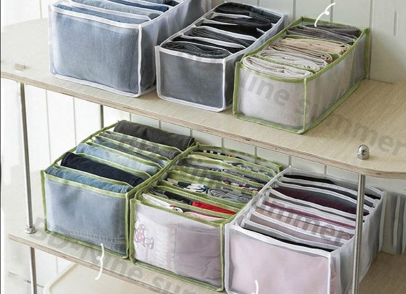 T-Shirt Jeans Storage Box, Pants Compartment Storage Box Wardrobe Drawer Divider Organizer, Use To Store Socks Panties And Jeans - east2cart.uk