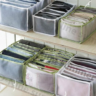 T-Shirt Jeans Storage Box, Pants Compartment Storage Box Wardrobe Drawer Divider Organizer, Use To Store Socks Panties And Jeans - east2cart.uk