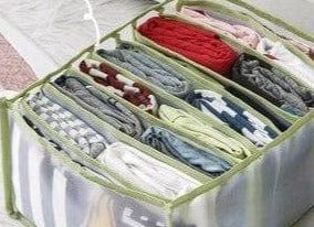 T-Shirt Jeans Storage Box, Pants Compartment Storage Box Wardrobe Drawer Divider Organizer, Use To Store Socks Panties And Jeans - east2cart.uk