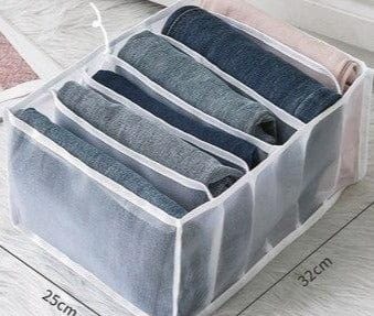 T-Shirt Jeans Storage Box, Pants Compartment Storage Box Wardrobe Drawer Divider Organizer, Use To Store Socks Panties And Jeans - east2cart.uk