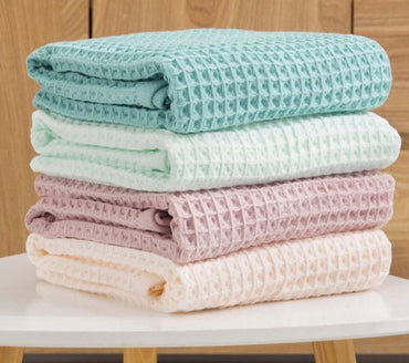 100% Cotton Waffle Bath Towel Set