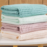 100% Cotton Waffle Bath Towel Set