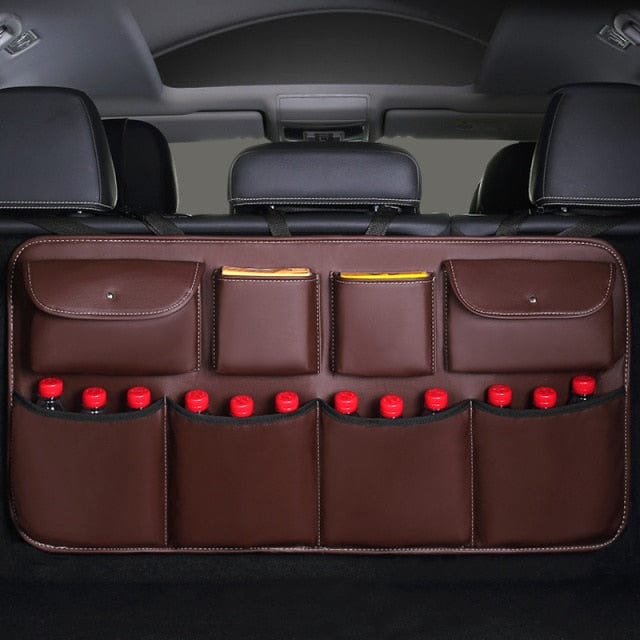 New PU Leather Back Seat Storage Organizer Bag