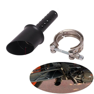 Motorcycle Hidden Black Exhaust Pipe Muffler