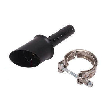 Motorcycle Hidden Black Exhaust Pipe Muffler