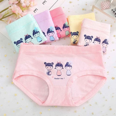 4pcs/lot Girls Cartoon Underwear