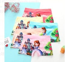 4PCS/LOT Princess Sophia Printing Girls Cotton Panties