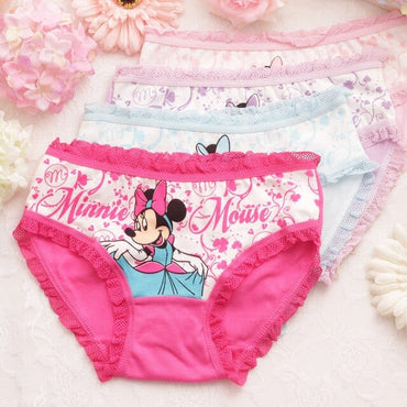 4pcs/lot Disney Soft Girls Cotton Panties