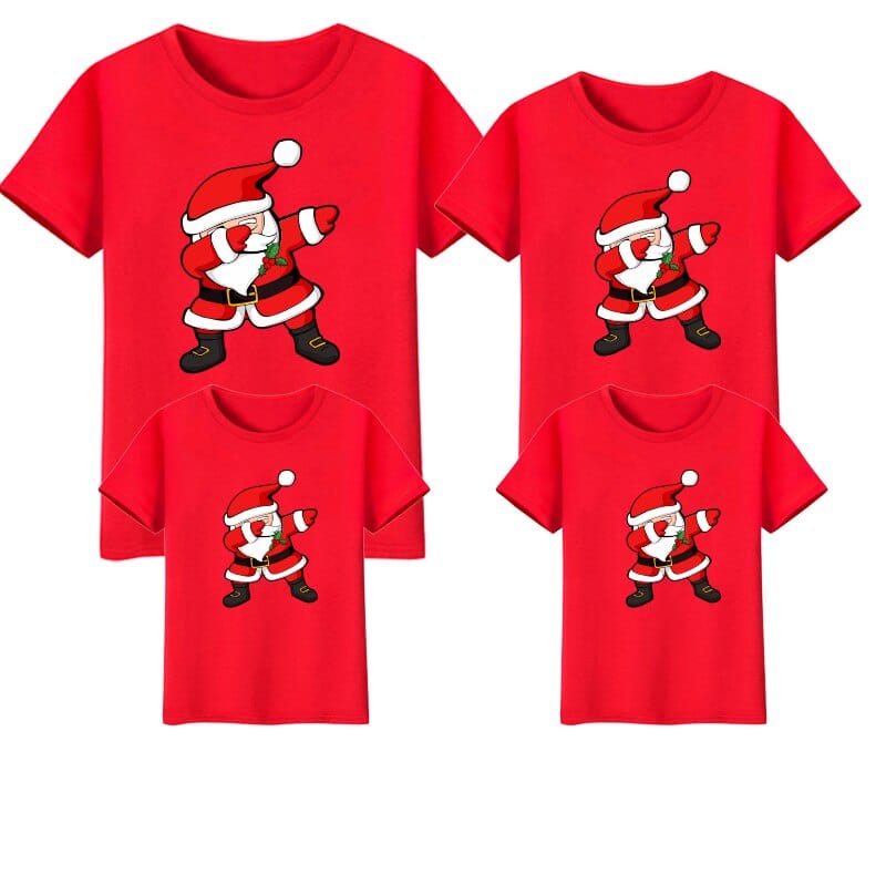 Santa Claus Merry Christmas Family Matching T-shirts