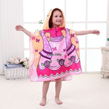 Cartoon Printed Girls Bath Robes