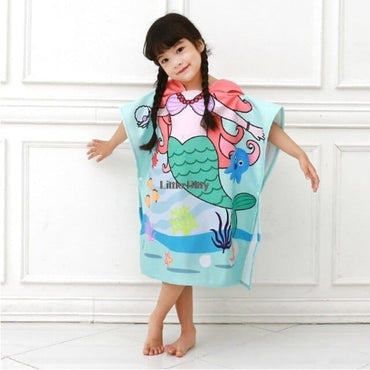 Cartoon Printed Girls Bath Robes