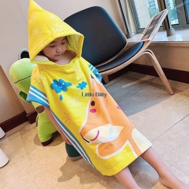 Cartoon Printed Girls Bath Robes