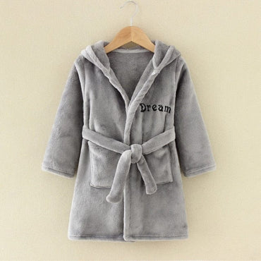Winter Children's Flannel Bathrobe