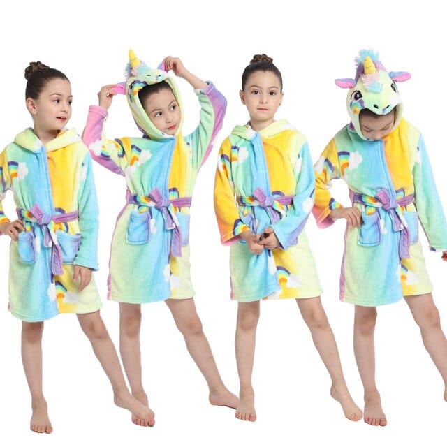 Winter Kids Unicorn Night Gowns