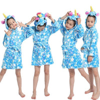 Winter Kids Unicorn Night Gowns