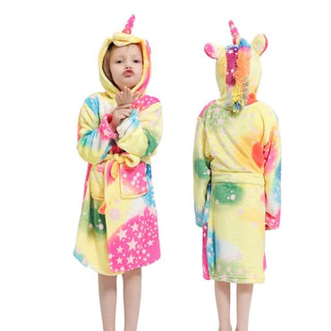 Winter Kids Unicorn Night Gowns