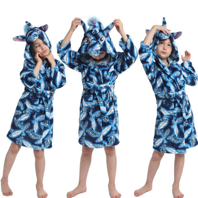 Winter Kids Unicorn Night Gowns