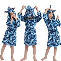 Winter Kids Unicorn Night Gowns