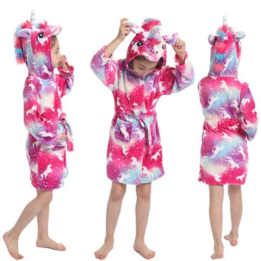 Winter Kids Unicorn Night Gowns