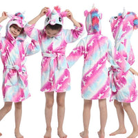 Winter Kids Unicorn Night Gowns