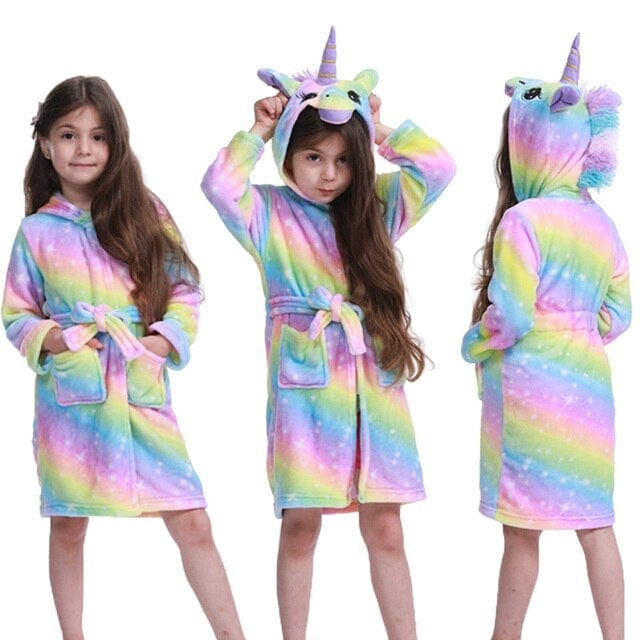 Winter Kids Unicorn Night Gowns