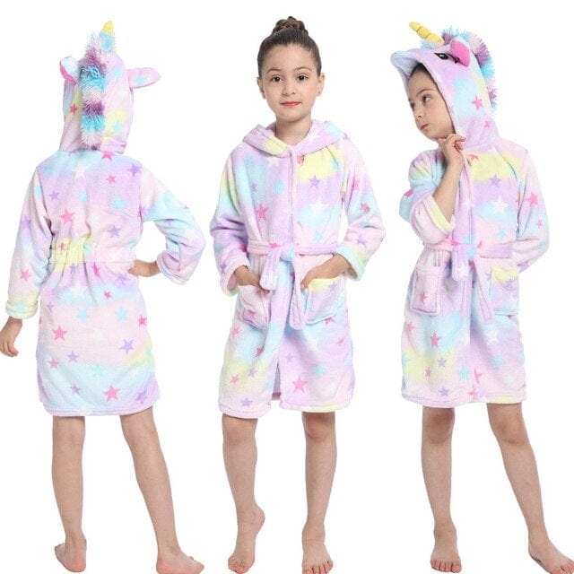 Winter Kids Unicorn Night Gowns