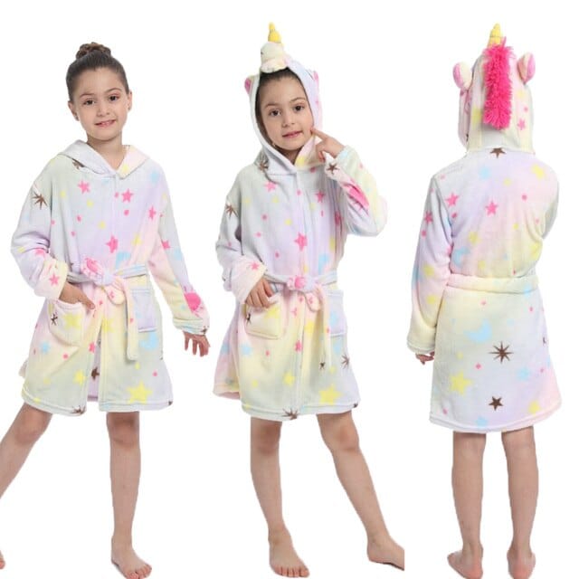 Winter Kids Unicorn Night Gowns