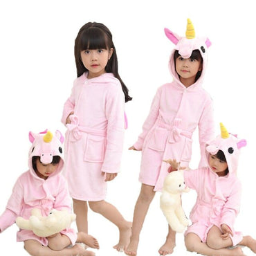 Winter Kids Unicorn Night Gowns