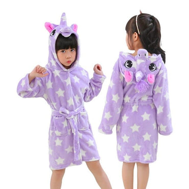 Winter Kids Unicorn Night Gowns