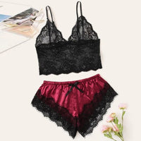 3 Piece Faux Silk Pyjama Set