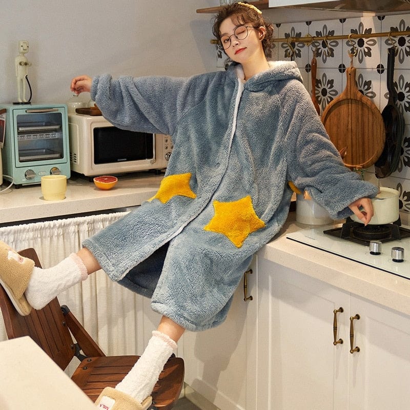 Winter Warm Fleece Robe