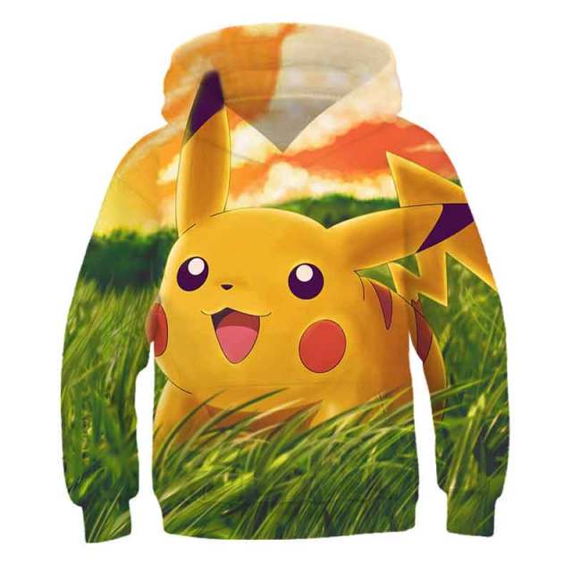 Anime Pikachu 3D Print Children's Sweatshirt