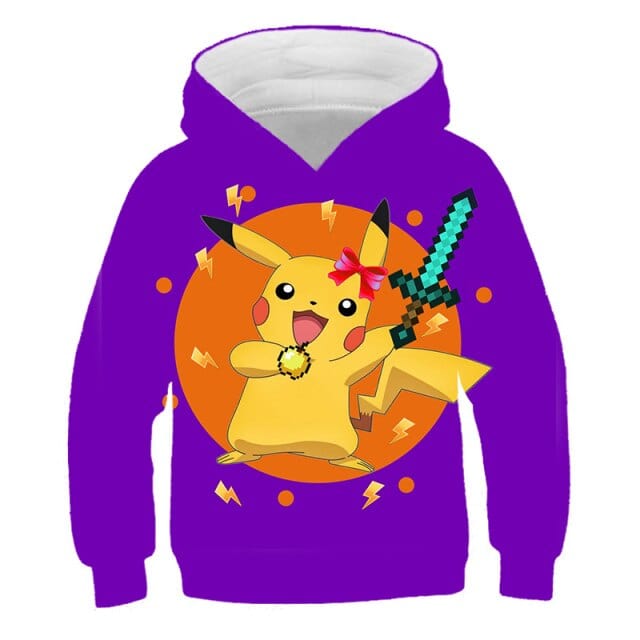 Anime Pikachu 3D Print Children's Sweatshirt